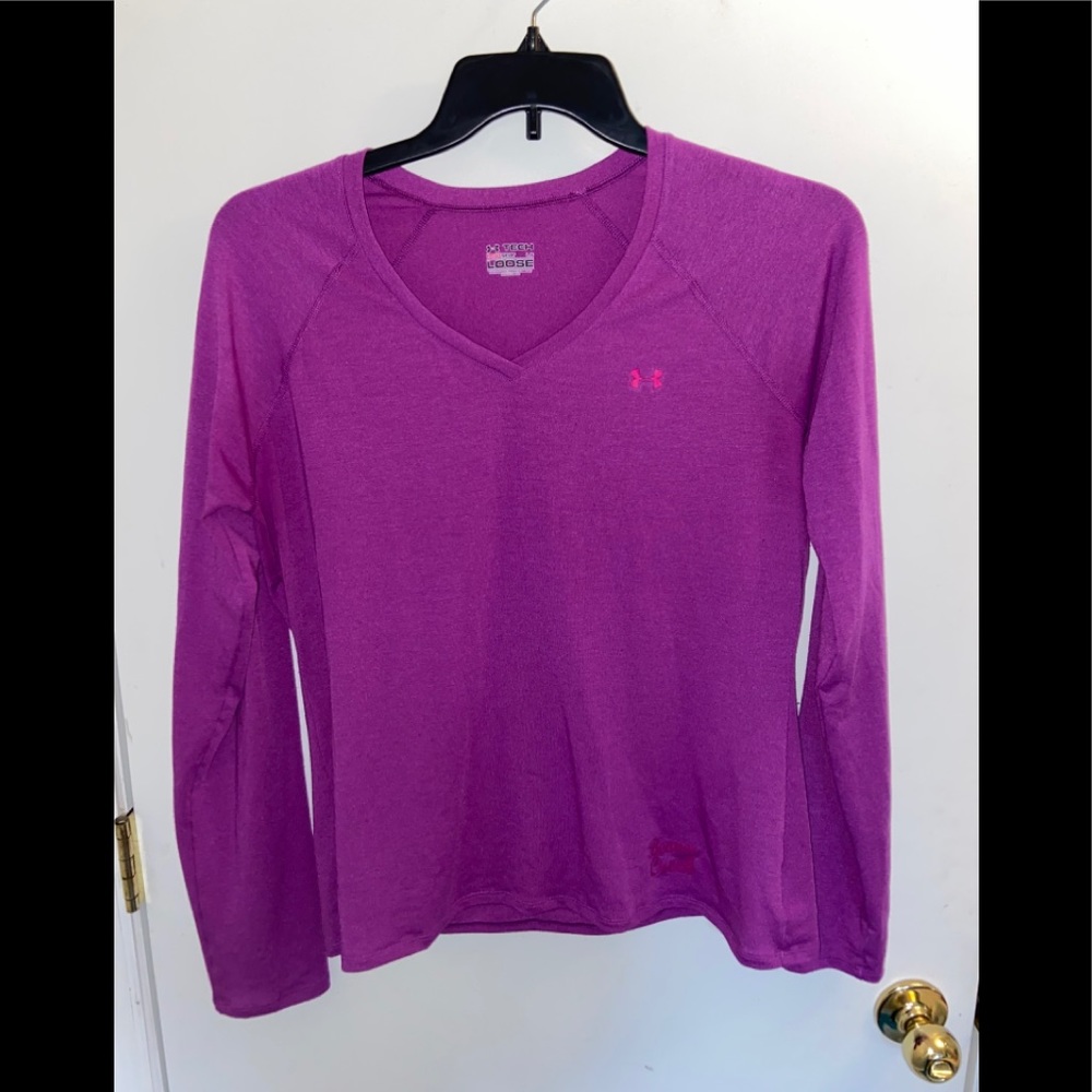 Under Armour Heat Gear Pink/Purple L Sleeve -SOLD
